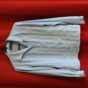 Laura Scott Light Blue Petite Blouse